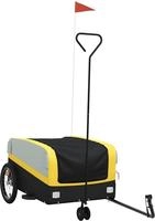 vidaXL Fahrradanh&auml;nger Schwarz und Gelb 45 kg Eisen