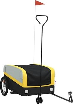 vidaXL Fahrradanhänger Schwarz und Gelb 45 kg Eisen (94071)
