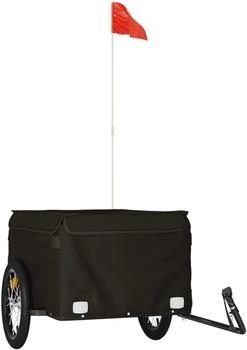 vidaXL Fahrradanhänger Schwarz Eisen 45 kg (94087)