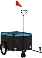 vidaXL Fahrradanh&auml;nger Schwarz und Blau 45 kg Eisen