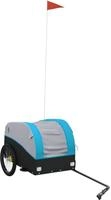 vidaXL Fahrradanh&auml;nger Schwarz und Blau 30 kg Eisen