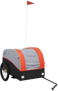 vidaXL Fahrradanh&auml;nger Schwarz und Orange 45 kg Eisen (94131)