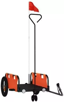 vidaXL Fahrradanh&auml;nger Orange Oxford-Gewebe und Eisen (94180)