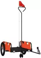 vidaXL Fahrradanh&auml;nger Orange Oxford-Gewebe und Eisen