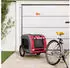 vidaXL Pet Bike Trailer Oxford Fabric and Iron 69 x 133,5 x 73,5 cm Red and Grey (93838)