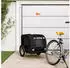 vidaXL Pet Bike Trailer Oxford Fabric and Iron 69 x 133,5 x 73,5 cm Black (93842)