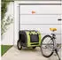 vidaXL Pet Bike Trailer Oxford Fabric and Iron 69 x 133,5 x 73,5 cm Green and Grey (93843)