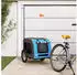 vidaXL Pet Bike Trailer Oxford Fabric and Iron 69 x 133,5 x 73,5 cm Blue and Grey (93841)