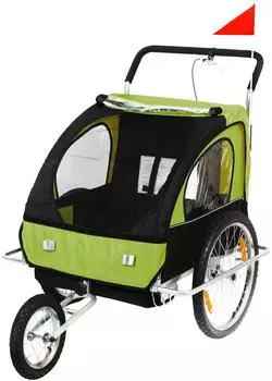 SAMAX Fahrradanhänger 2in1 Jogger Weiß/Schwarz, silberner Rahmen SAMAX Fahrradanhänger 2in1 Jogger Weiß/Schwarz, silberner Rahmen