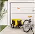 vidaXL Pet Bike Trailer Oxford Fabric and Iron 124 x 65 x 66 cm Yellow and Black (94001)