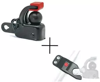 Hebie F1 Fahrradanh&auml;nger mit Sattelst&uuml;tzadapter Kupplung (0501 Set)