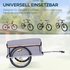 Homcom CargoTrailer grau