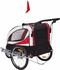 Homcom Kinderanhänger 2 in 1 Anhänger Fahrradanhänger Jogger 360° Drehbar für 2 Kinder