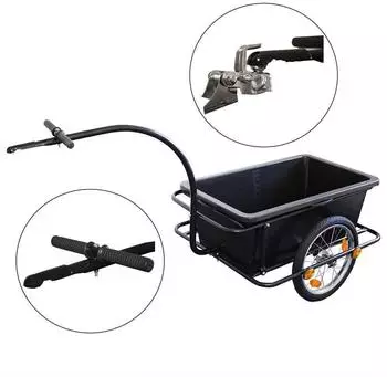 Juskys Lastenanhänger 90 L schwarz