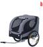 Pawhut Hundetransporter Fahrradanhänger 600D Oxford 130x73x94cm grau