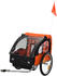 HomCom Fahrradanhänger für 2 Kinder (126x78x79cm) orange/schwarz