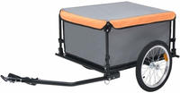 vidaXL Fahrradanh&auml;nger Grau und Orange 65 kg