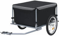 vidaXL Fahrradanh&auml;nger Schwarz und Grau 65 kg