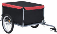 vidaXL Fahrradanh&auml;nger Schwarz und Rot 65 kg