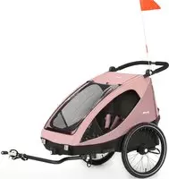 Hauck Fahrradkinderanhänger »2in1 Bike Trailer und Buggy Dryk Duo, rose«, für 2 Hauck Fahrradkinderanhänger »2in1 Bike Trailer und Buggy Dryk Duo, rose«, für 2