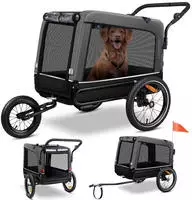 KESSER&reg; Hundeanh&auml;nger Boxer 3-in-1 Hundebuggy & Jogger Fahrradanh&auml;nger gro&szlig;...