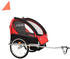 vidaXL Child Trailer and Stroller (2 in 1) Black/Red