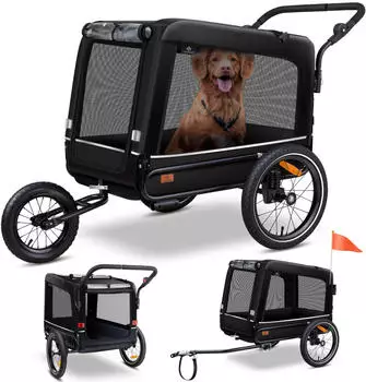 Kesser Boxer 3-in-1 Hundeanhänger schwarz