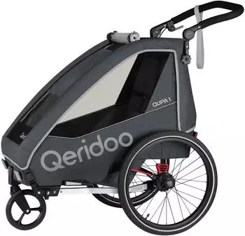 Qeridoo Qupa1 Kinderfahrradanhänger 2023 grau Qeridoo Qupa1 Kinderfahrradanhänger 2023 grau