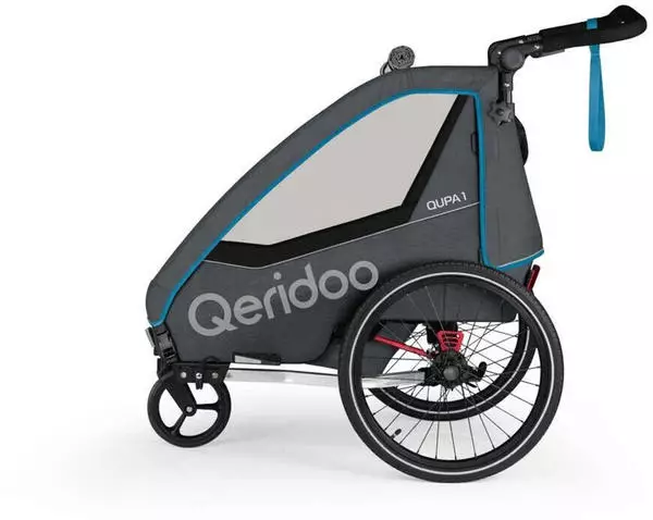 Qeridoo Qupa1 Kinderfahrradanhänger 2023 blau
