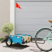 vidaXL Fahrradanh&auml;nger Blau Oxford-Gewebe und Eisen