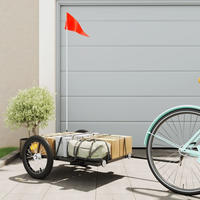 vidaXL Fahrradanh&auml;nger Schwarz 126x63x34 cm Eisen