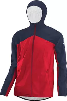 Löffler Men Hooded Jacket Aquavent WPM Pocket red/dark blue