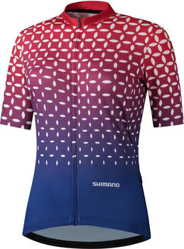 Shimano W'S Sumire Short Sleeve Jersey red/navy