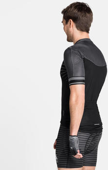 Odlo Stand-up Collar Short Sleeve Full Zip Zeroweight graphite grey - black
