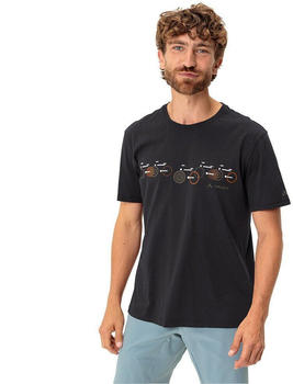 VAUDE Bike Cyclist V Short Sleeve T-Shirt (Black) Men