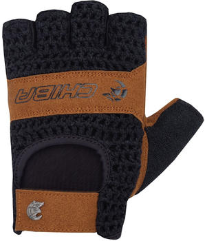 Chiba Retro Fingerless Gloves black/brown