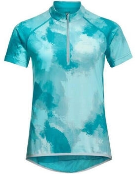 Jack Wolfskin Tourer Halfzip Print T dark aqua allover