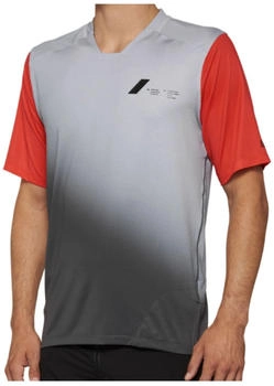 100% Celium Kurzarmtrikot grau racer red