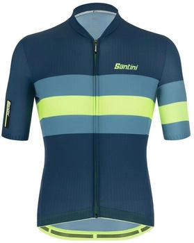 Santini Kurzarm Fahrradtrikot ECOSLEEK BENGAL blau hellgrün