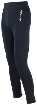 Airtracks Fahrradhose Lang Radhose Radlerhose 3D Coolmax Sitzpolster Reflektoren Atmungsaktiv Zip schwarz