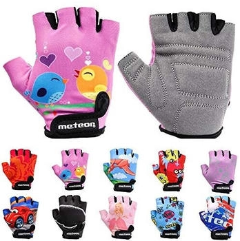 Meteor Kinder Fahrradhandschuhe Bike Gel BMX Handschuhe pink
