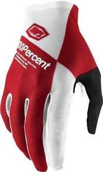 100% Handschuhe Celium cherry weiß HU-GLO-0050