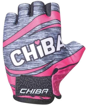 Chiba Fahrrad Handschuhe kurz pink grau