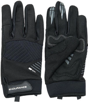 Endurance Fingerhandschuhe Folkestone Silikon-Streifen 1001S schwarz