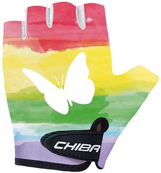 Chiba Papillon Kinder Fahrrad Handschuhe kurz gelb rot