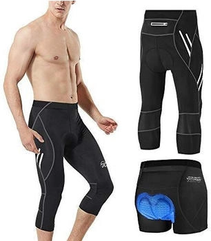 MEETWEE Radhose Kompression Radlerhose schwarz