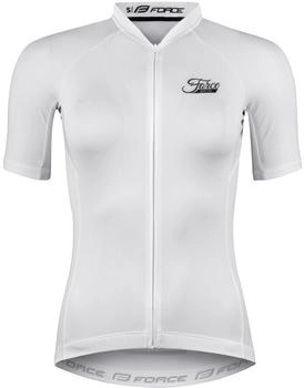 Force Radtrikot PURE LADY kurz weiß