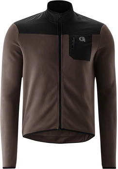 Gonso Chisone L S Full Zip Radtrikot schwarz braun