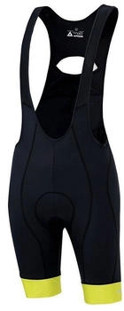 Airtracks Fahrradhose Trägern Kurz Comfort Line schwarz neon