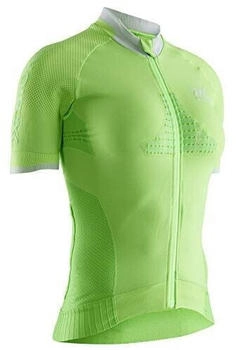 X-Bionic Invent Kurzarm-Radsport-Kompressions-Jersey-T-Shirt Reißverschluss grün